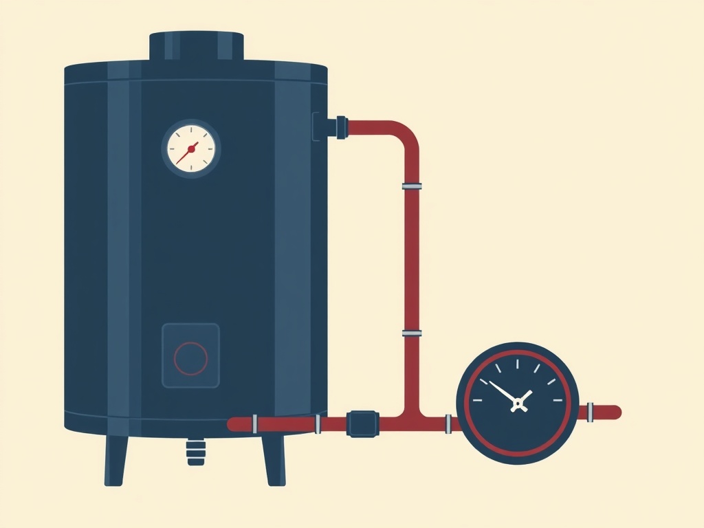 Illustration d'un ballon d'eau chaude en cours de diagnostic