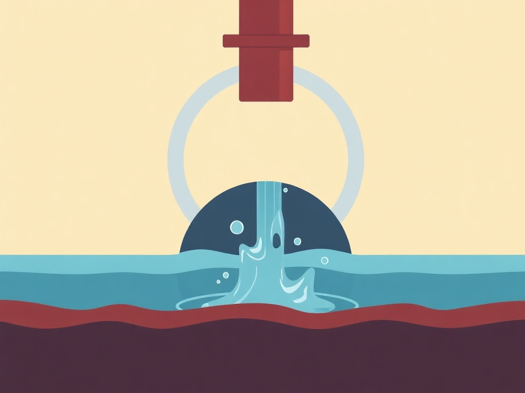 Illustration d'un hydrocurage haute pression d'une canalisation