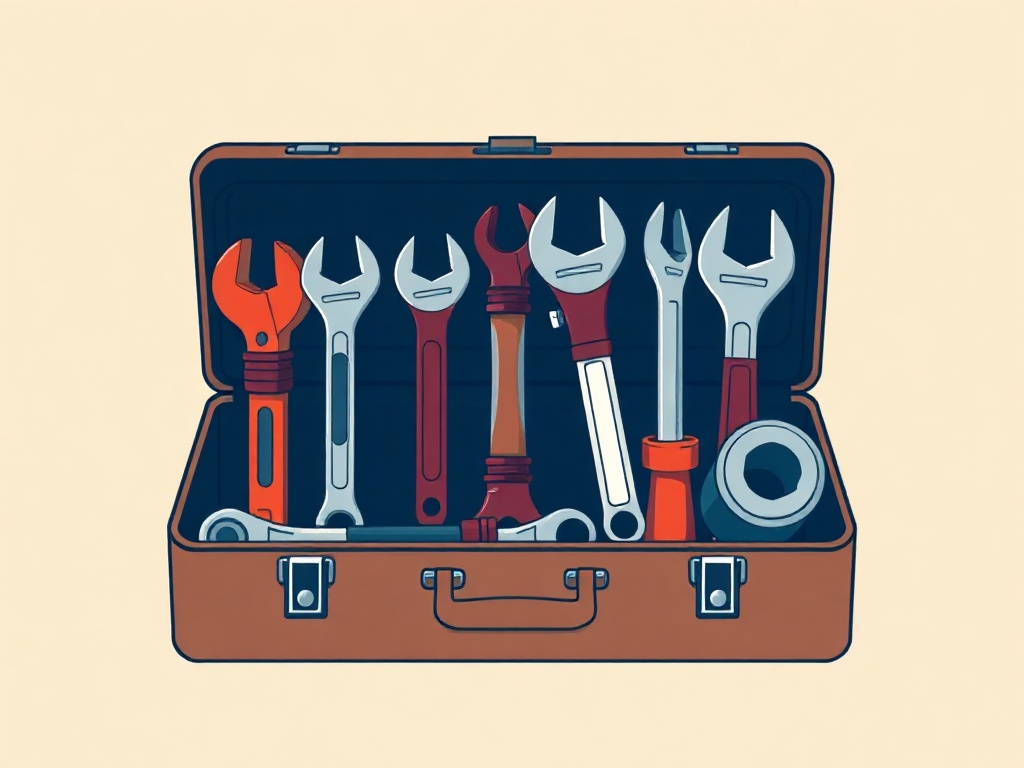 Illustration d'une caisse à outils de plombier