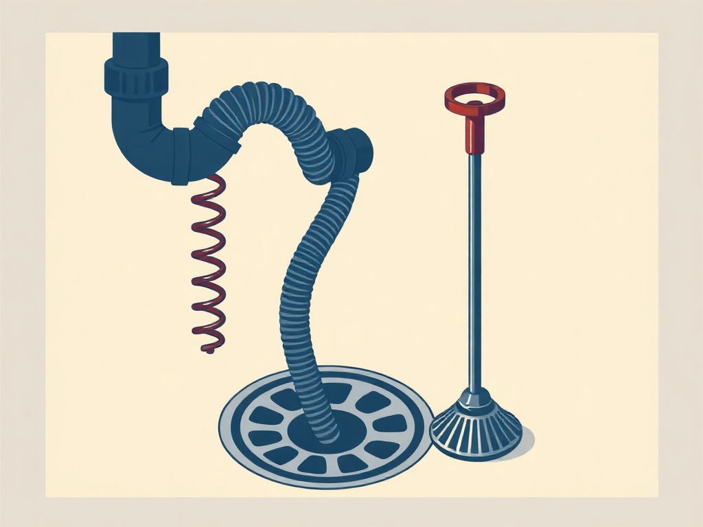 Illustration de débouchage de canalisation