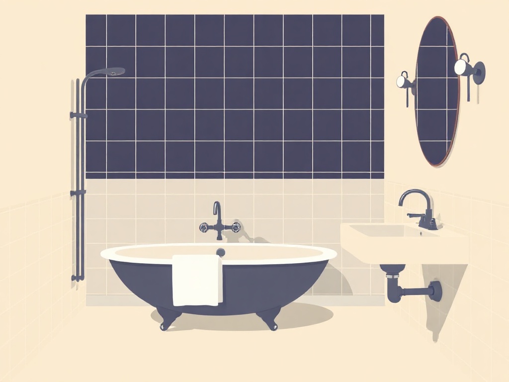 Illustration de rénovation de salle de bains
