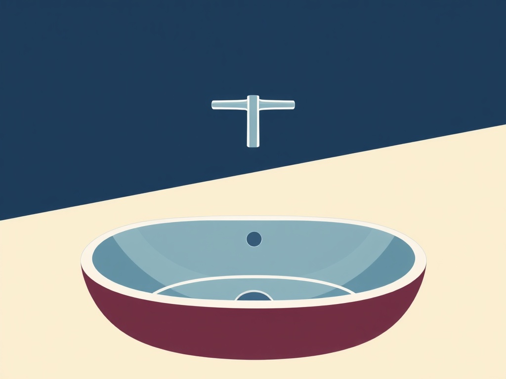 Illustration d'un mitigeur neuf posé sur un lavabo